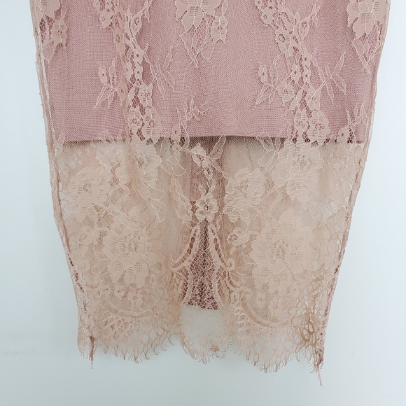 Blush Pink Lace Bandage Dress size M (would fit Sm/m) - Picture 6 of 8